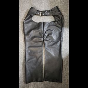 Leather motorcycle chaps Sz M